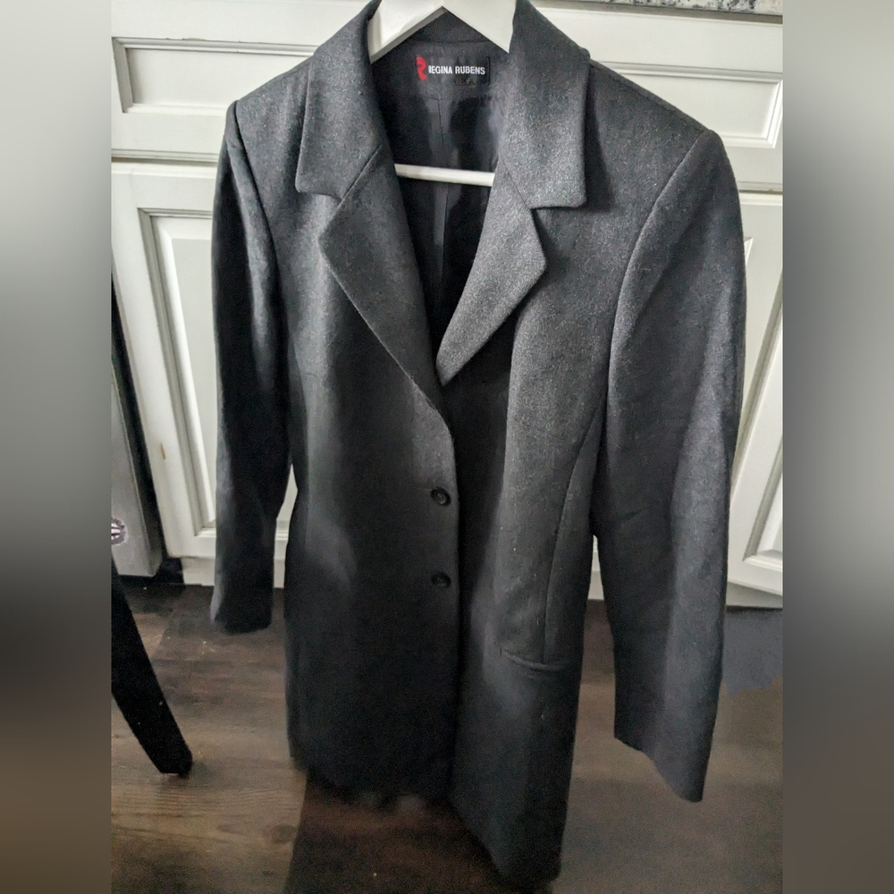 Chic trendy vintage jacket Regina Rubens   charcoal gray made in France T2 small